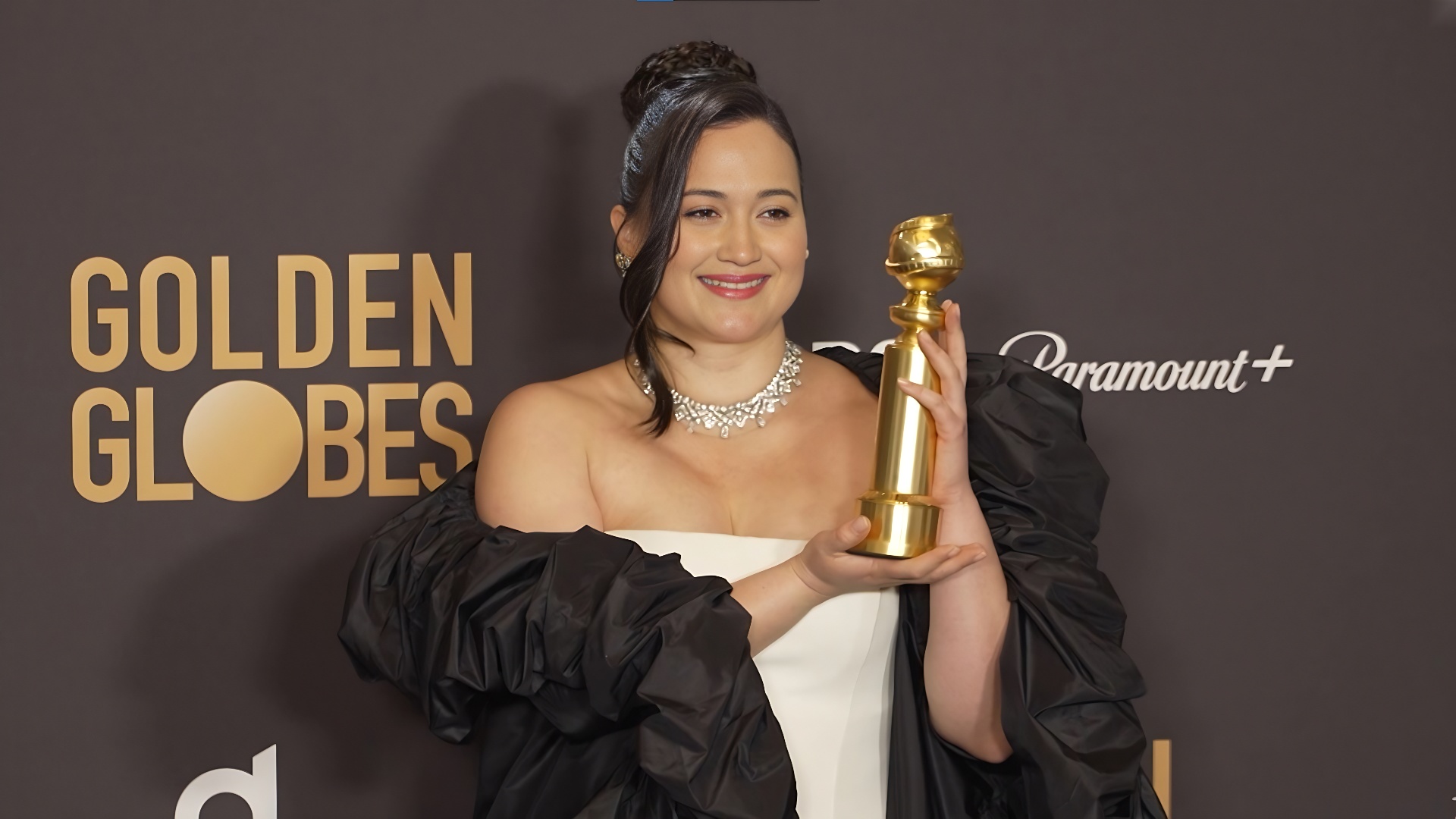 The Golden Globes made history. Her look matched the occasion.